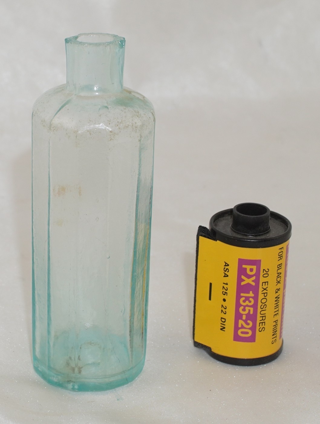 Antique Photographic 12 Sided Glass Bottle used in Wet Plate Photography
