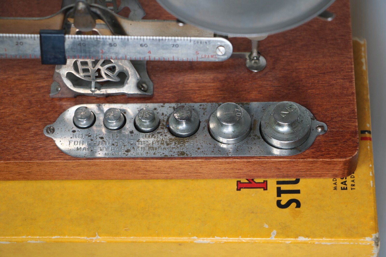 Vintage Kodak Studio Scale Art Deco Complete Weights, Box Chemical, Balance Beam