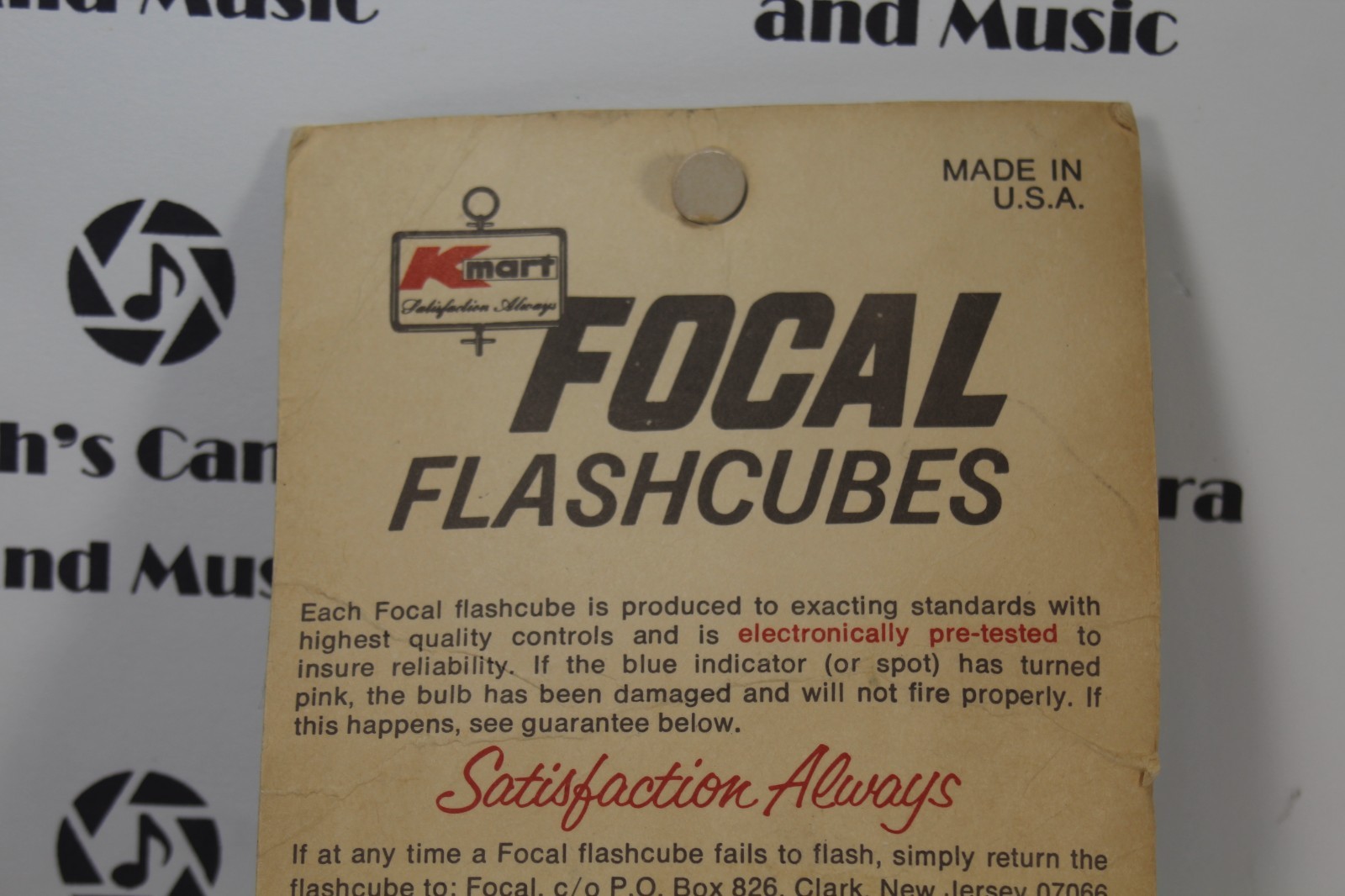 Kmart Focal Flash cubes 5 cubes, 20 total flashes open pack Free Ship