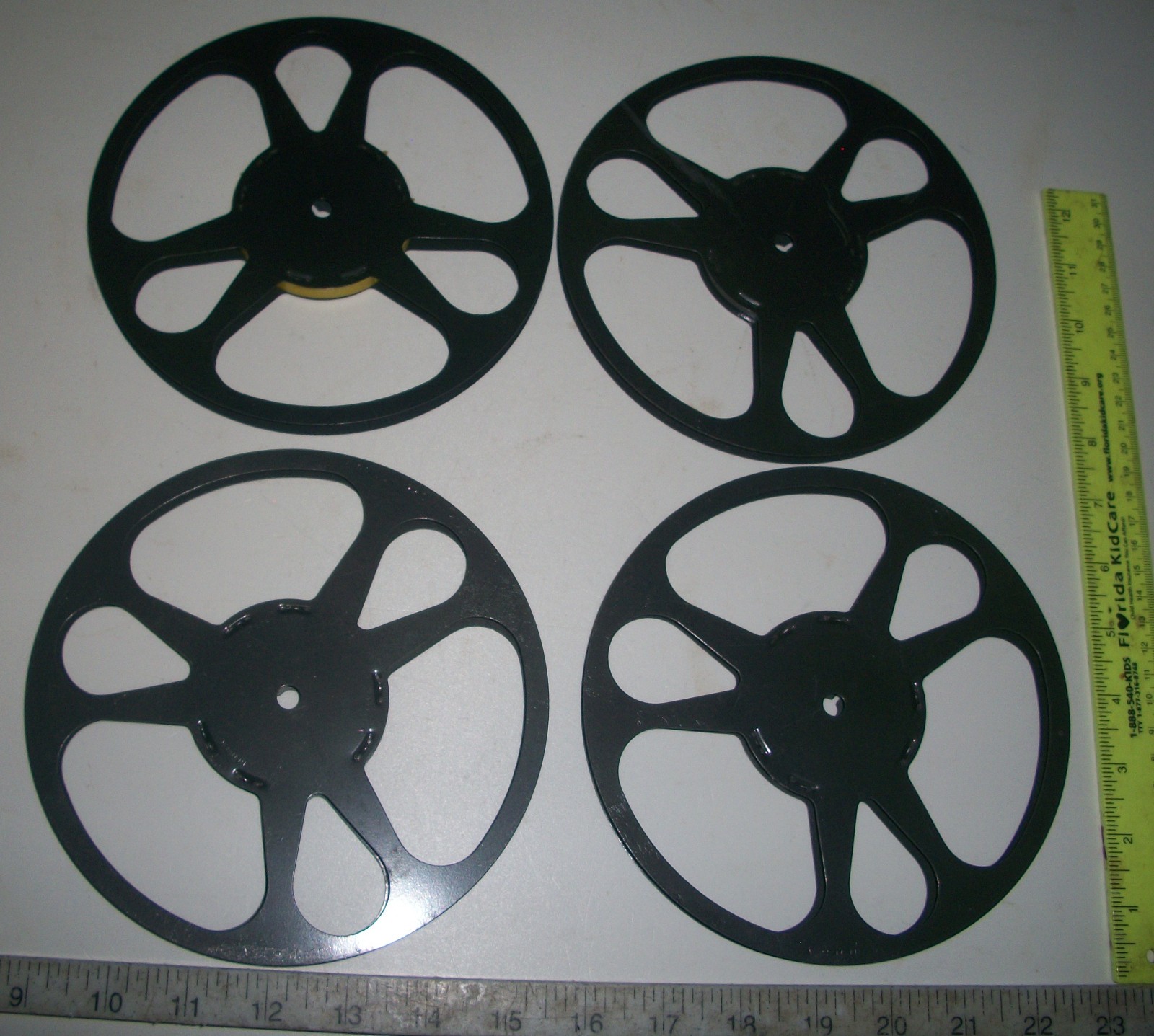 4 x GOLDBERG BROS 8mm Vintage Movie 7 inch 400 ft Film Reel Made of Steel, NOS