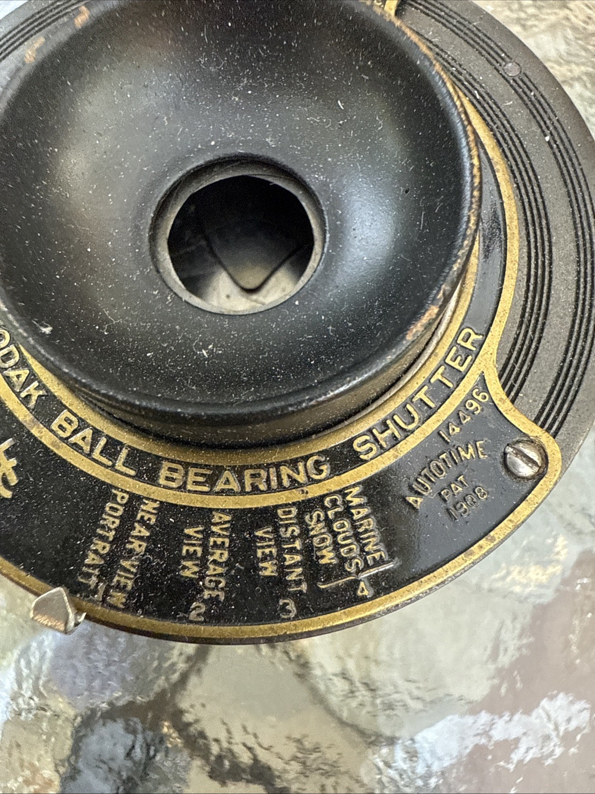 VTG Kodak Ball Bearing Shutter No.1 Autotime Dial Early 1900 Camera Part 2 1/4”