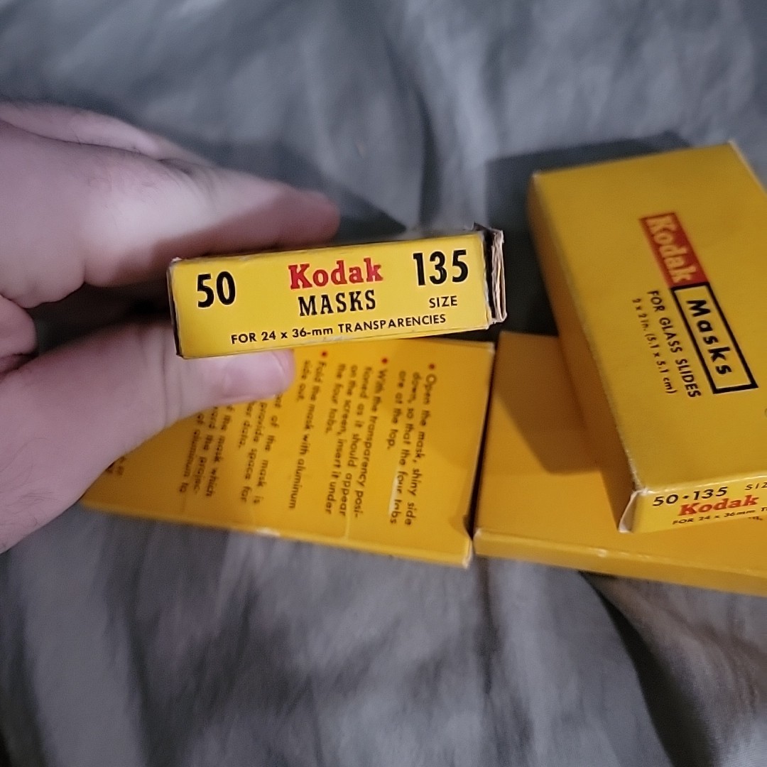 (4) Vtg Kodak Masks for Glass Slides 2 X 2 Inch (50pc X 135size) B355 24 x 36mm