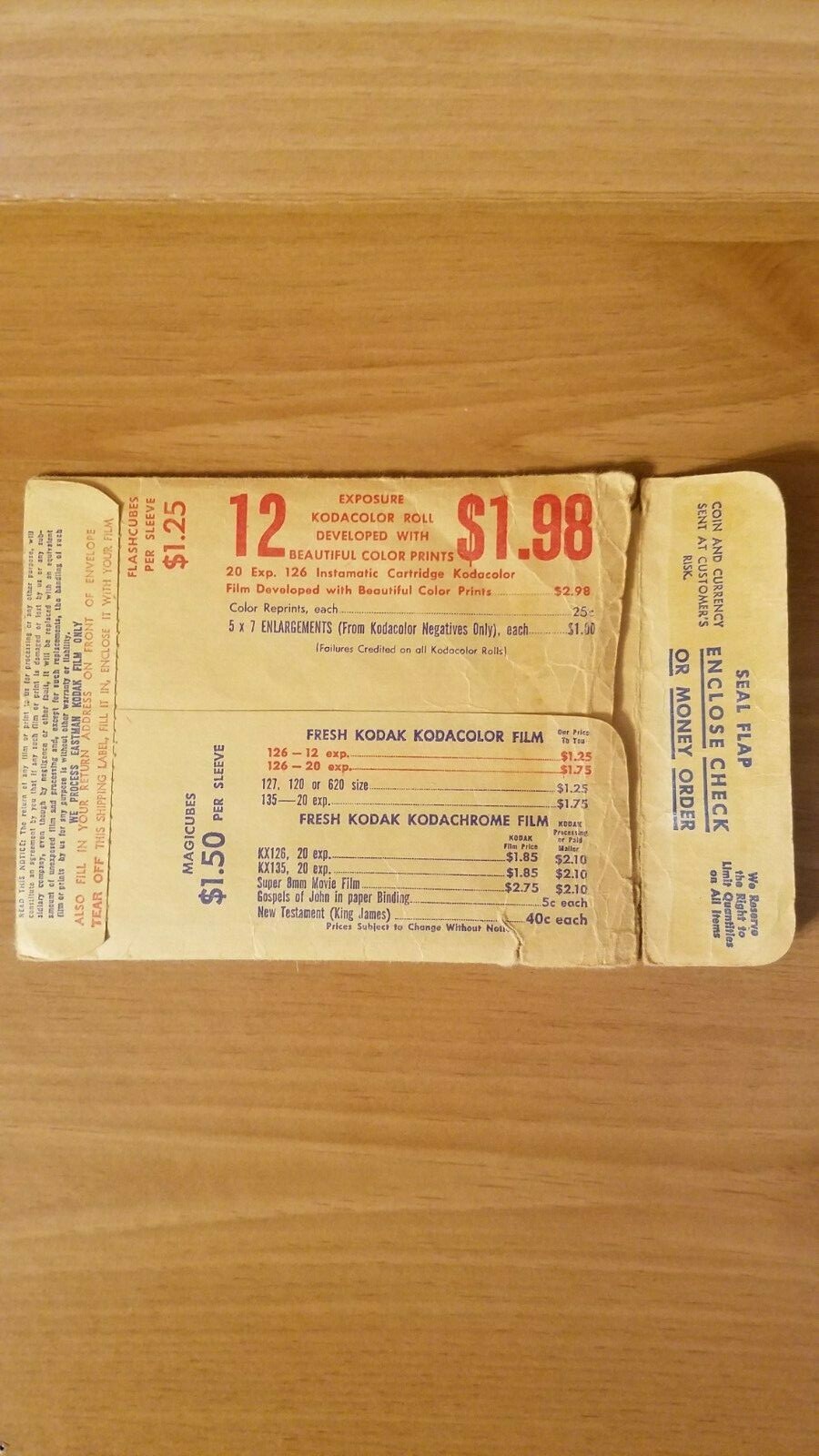 Vintage Skrudland Photo Service Film Processing Mailer Lake Geneva, WIS. 