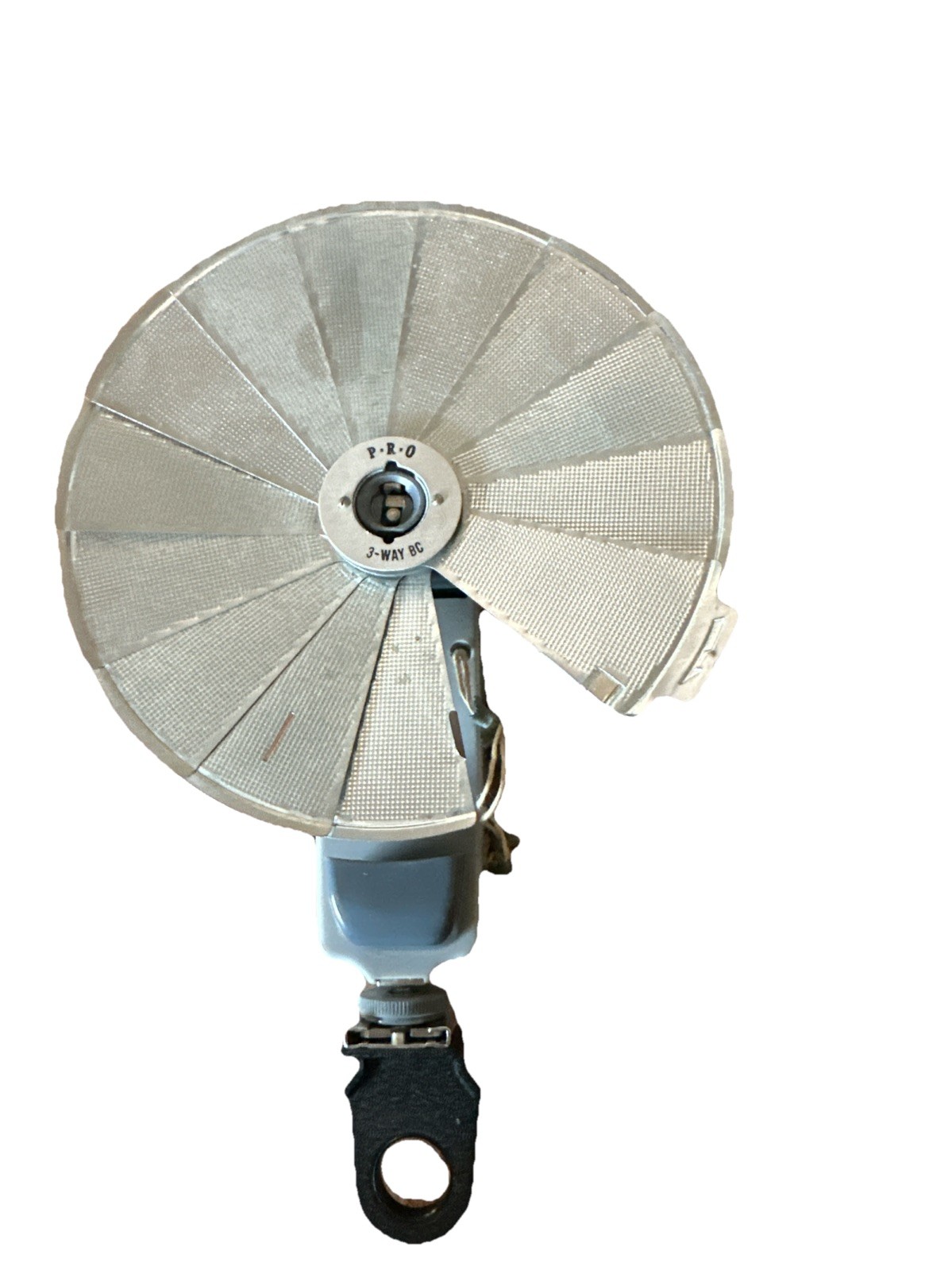 PRO 3 Way BC Tilt-A-Mite Camera Flash Unit Collapsible Fan Style Vintage Japan