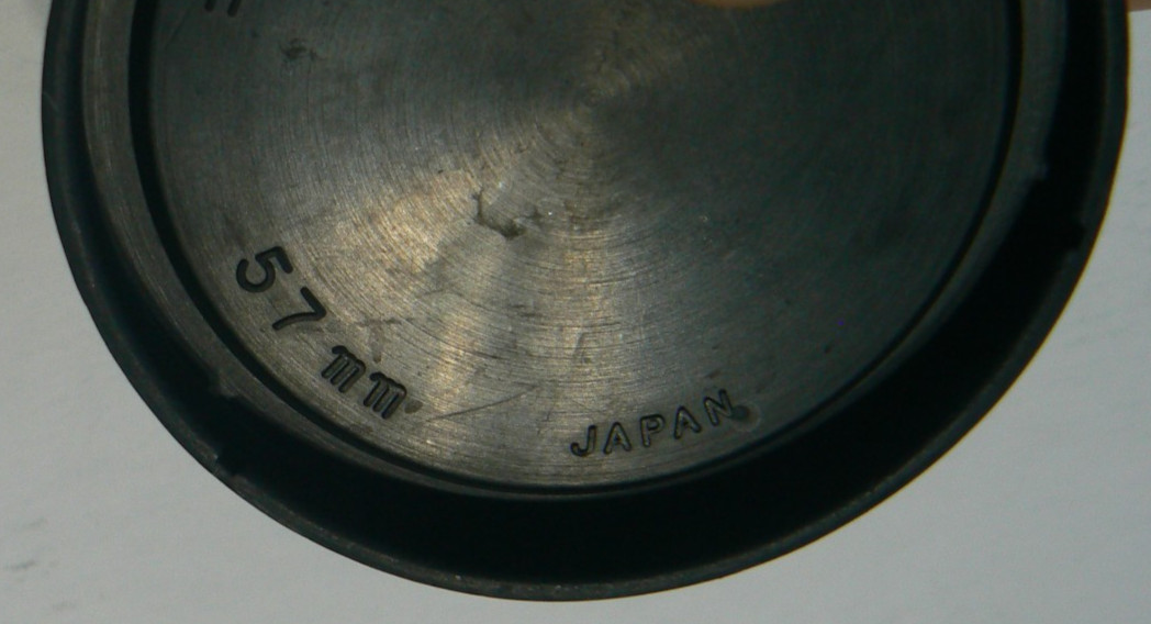 Yashica 57mm Push On Front Lens Cap -Plastic – Genuine Original -Made in Japan B