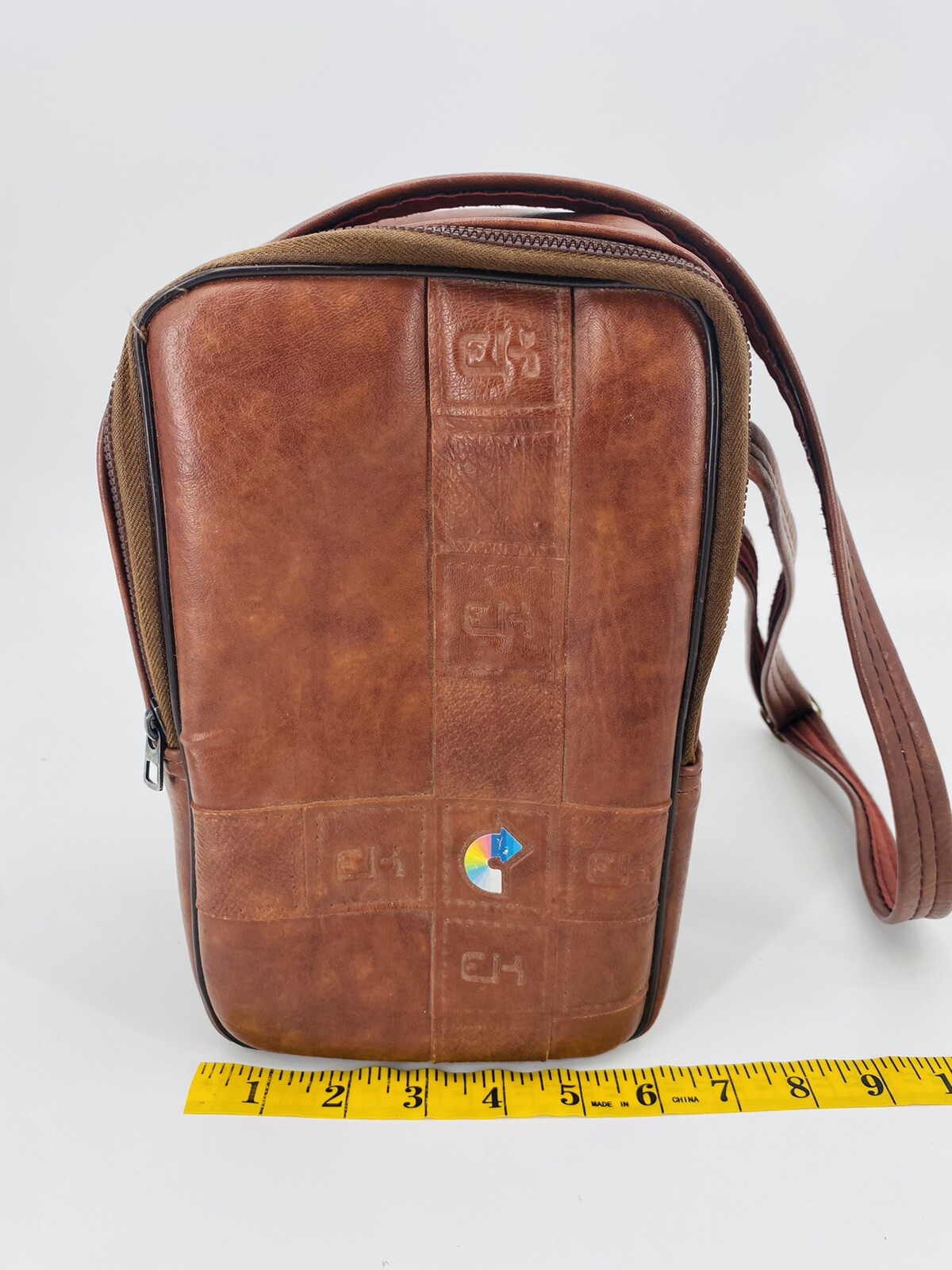 Vintage Kodak Pleather Faux Leather Camera Case Purse Cross Body Shoulder Bag