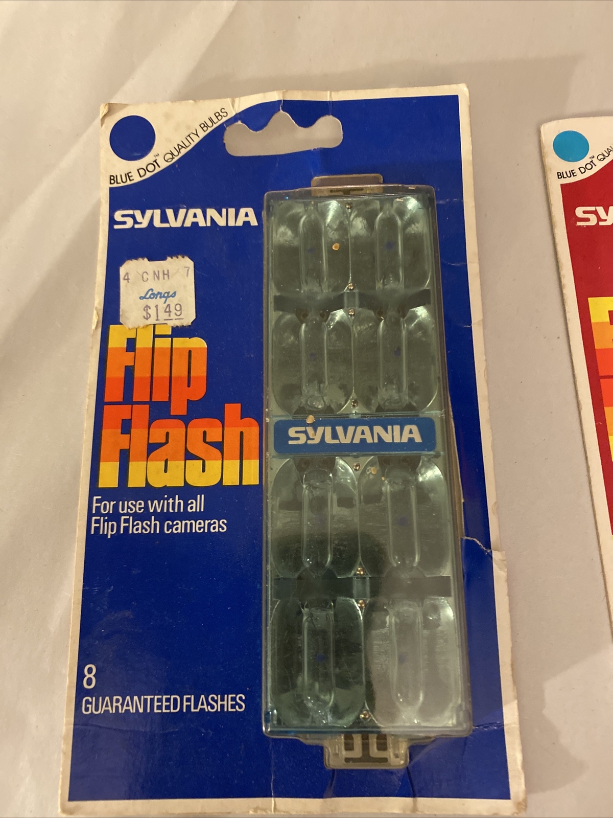 vintage sylvania flip flash lot of 2 super 10