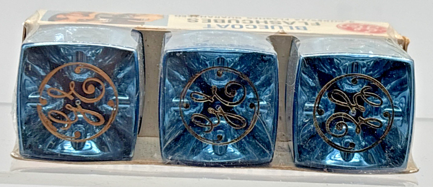 Vintage GE 1960’s Bluecoat Flashcubes SEALED Pack of 3 Cubes