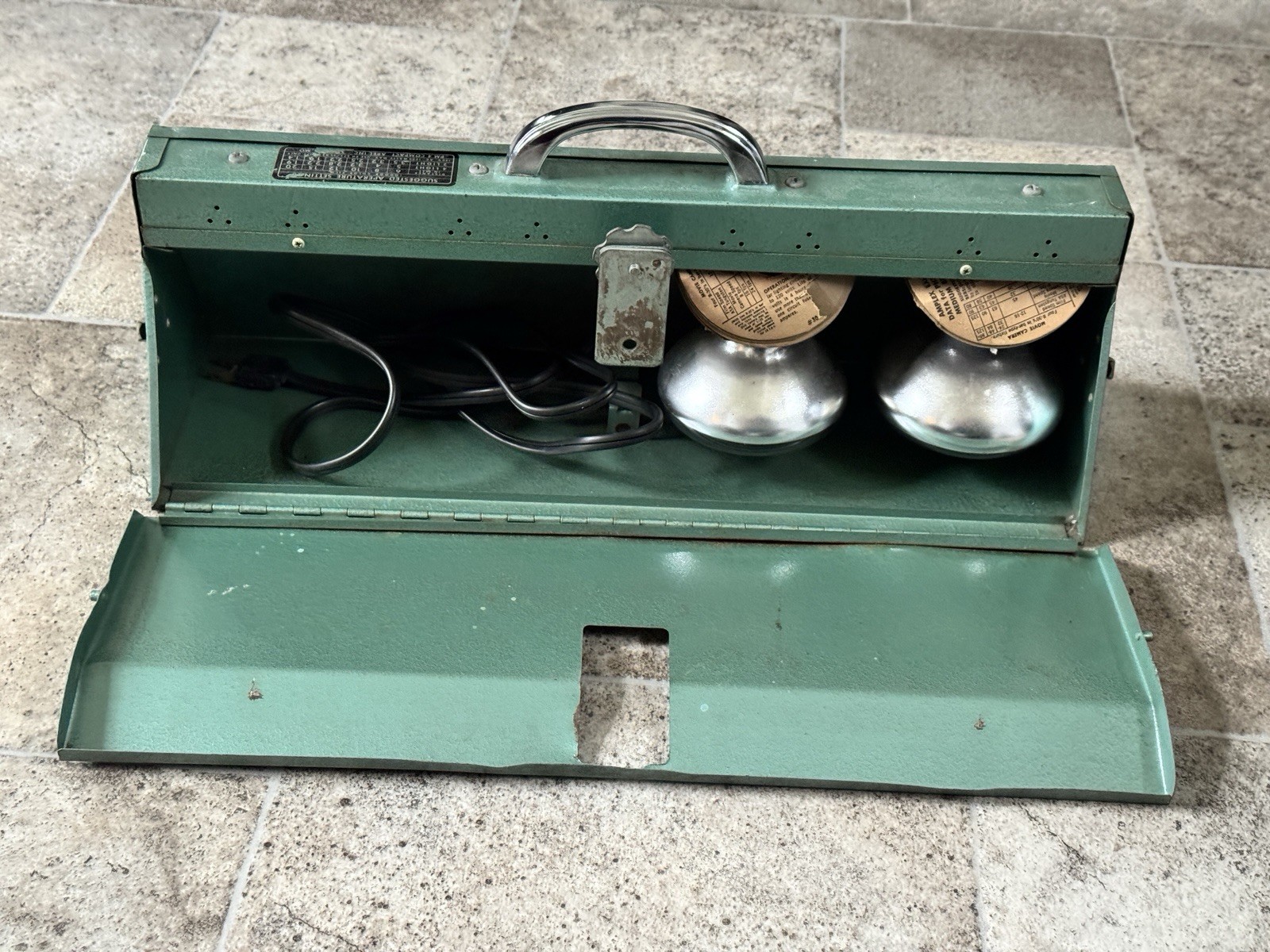 Vintage 1950s–60s PM V-PAK Bar Lite Studio Light Kit – AREL PM4 Compact Green