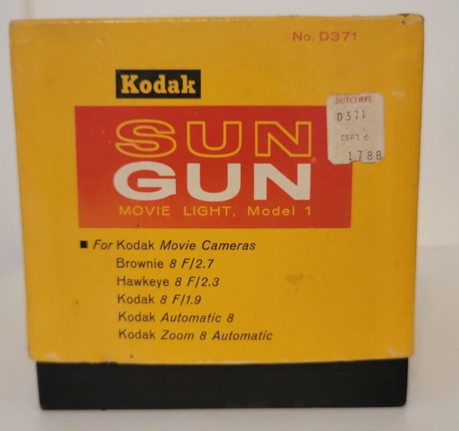 Vintage Kodak Sun Gun Movie Light Model No. D371 – UNTESTED IN BOX