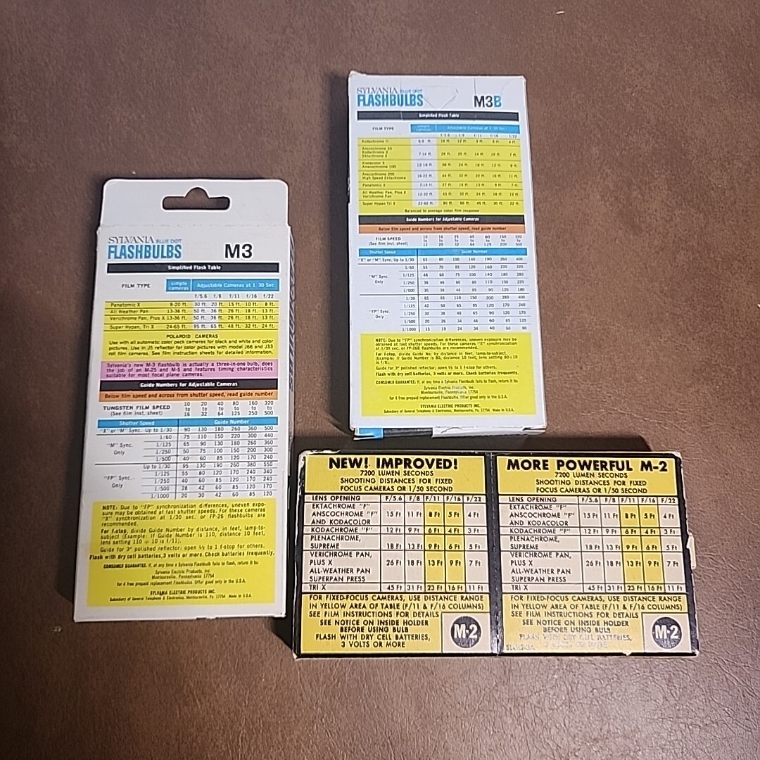 Vintage Sylvania Blue Dot Flashbulbs – M3 – M3B – M2