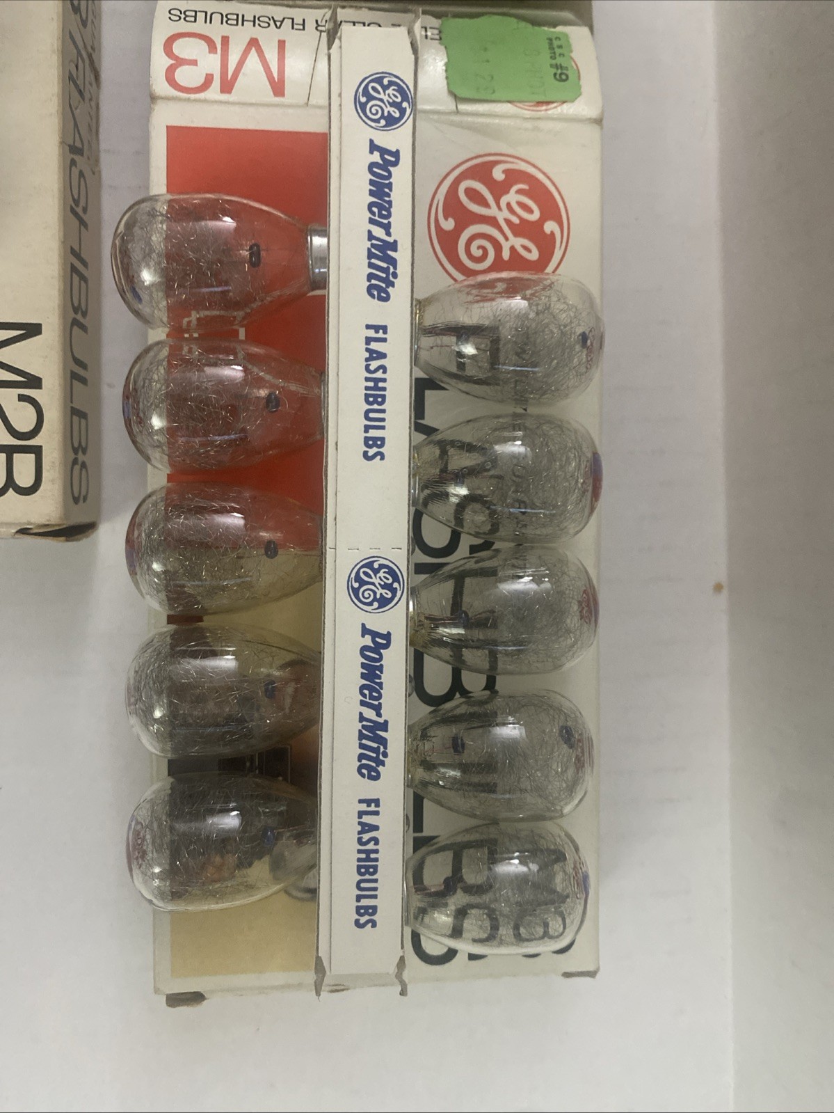 Vintage GE M2B Camera Flashbulbs (4) Bulbs Blue, M3 Flash Bulbs (18) Clear