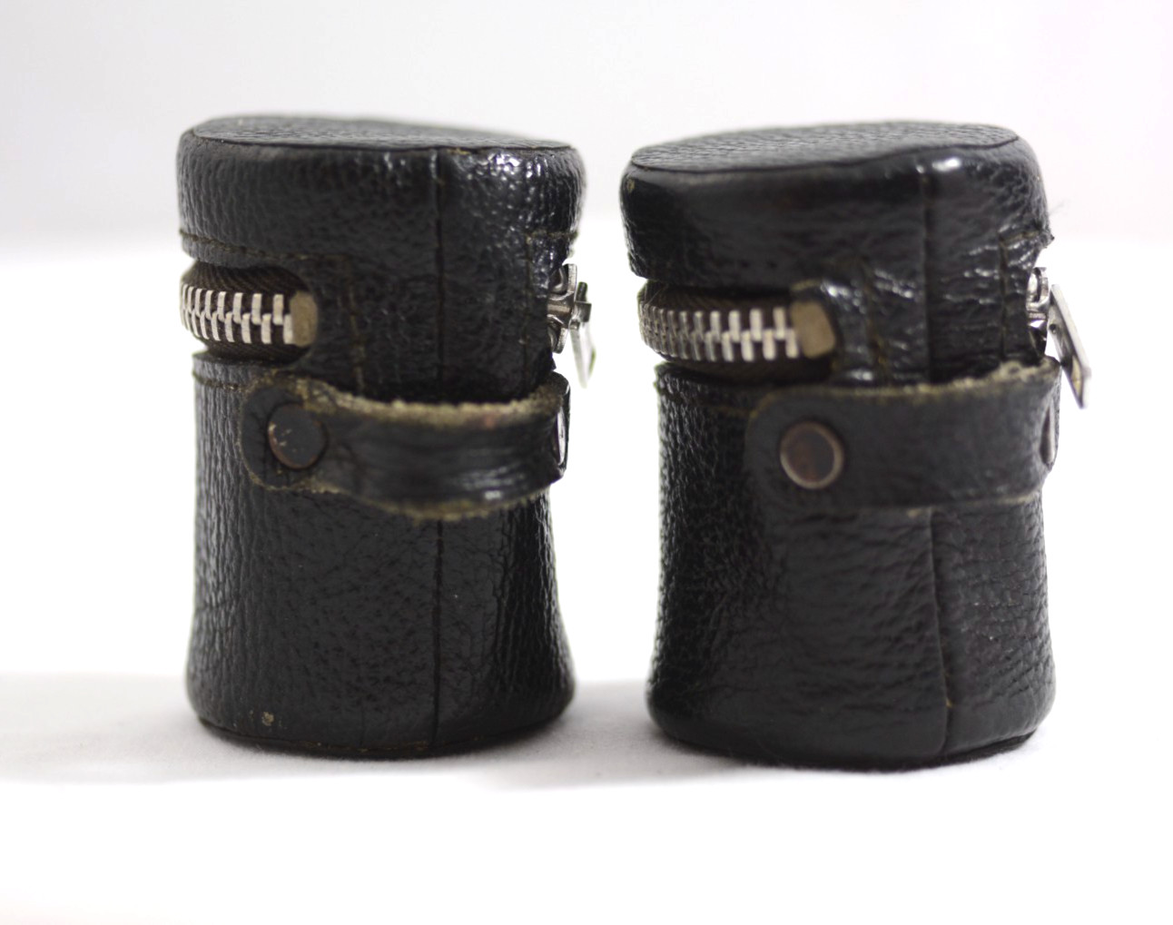 2 VINTAGE 35MM BLACK LEATHER FILM HOLDERS