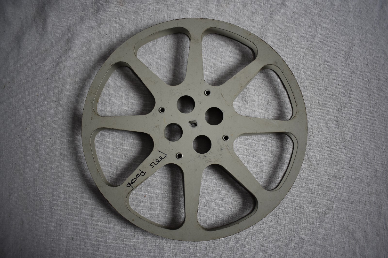 Vintage 16MM Grey/Gray Metal Film Reel Possibly Eastman Kodak 13 3/4″ Diameter