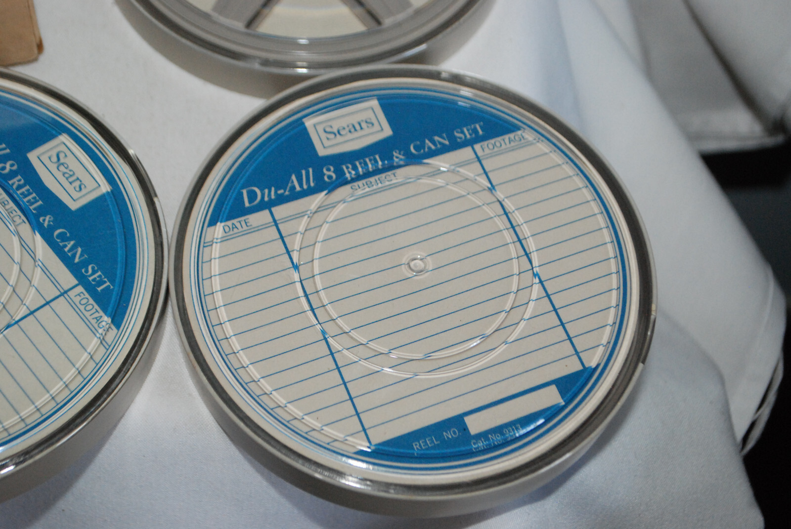Vintage SEARS Du-All 8 Reel and Can Set PACK OF 3 New in Orig. Packaging NOS