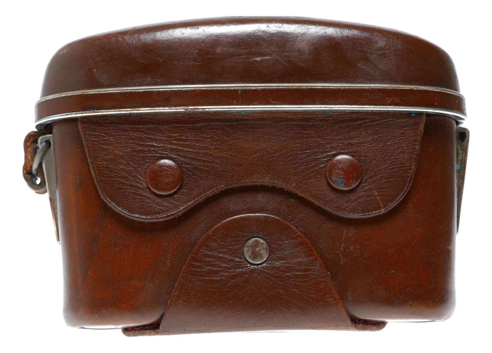 Tan Zeiss Ikon vintage film camera antique leather case in used condition