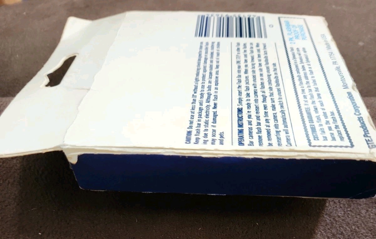 Vintage Sylvania Two Pack Blue Dot Flash Bar 20 Flashes for Camera For Polaroids