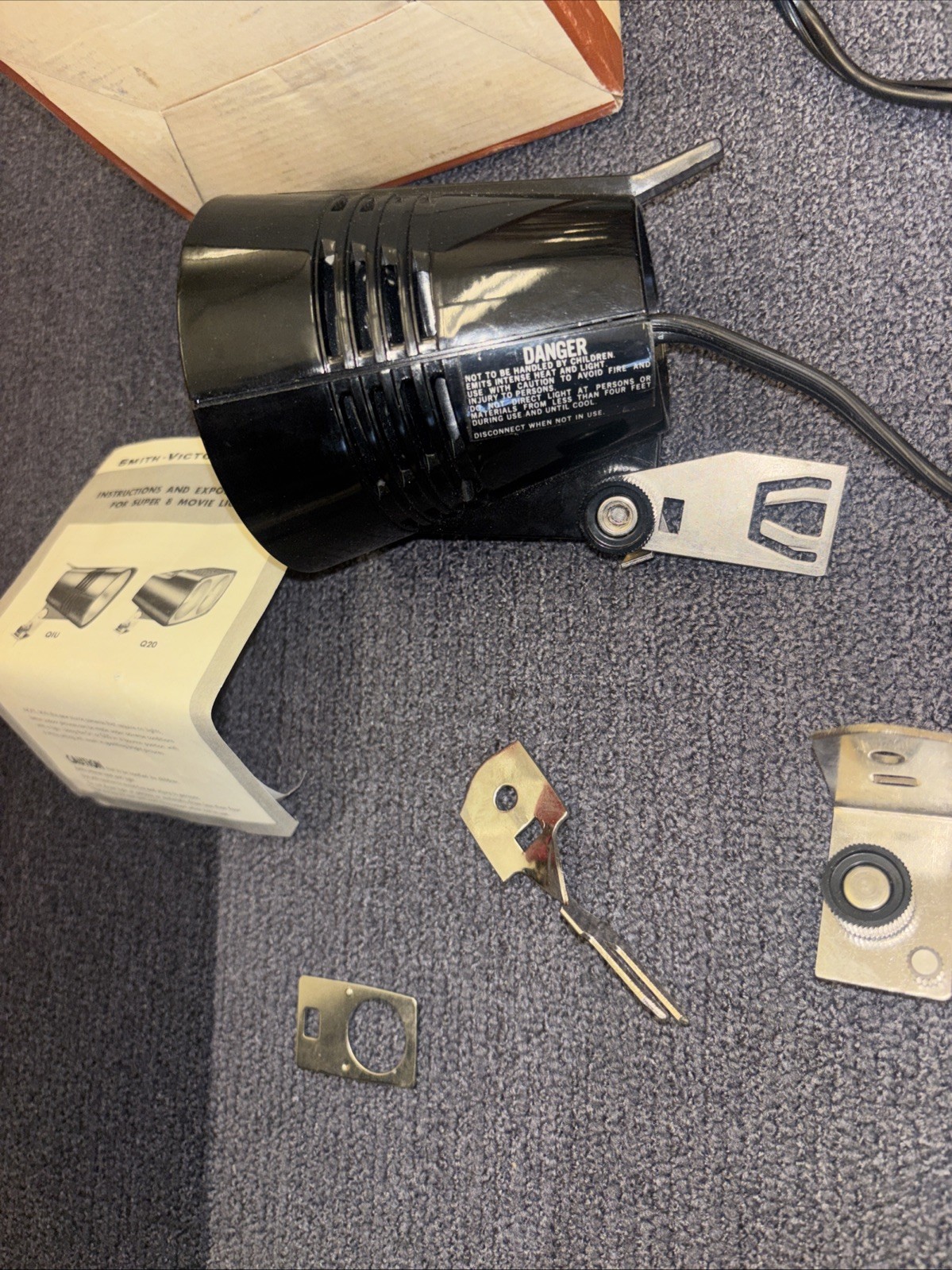 Vintage Glenwood Movie Light For Super 8 Cameras Box Instructions Acc. Tested