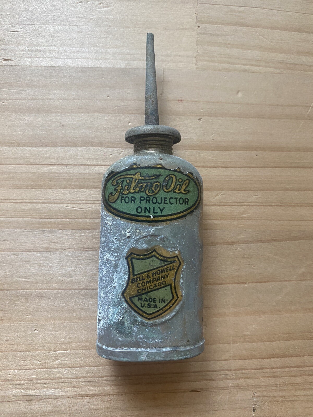 Vintage Bell & Howell Projector Film Oil Tin