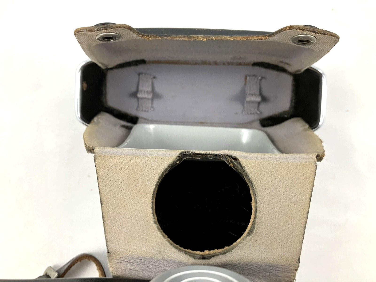 Vintage Kodak Camera Case Black Leather Strap Embossed Logo Carrying Case