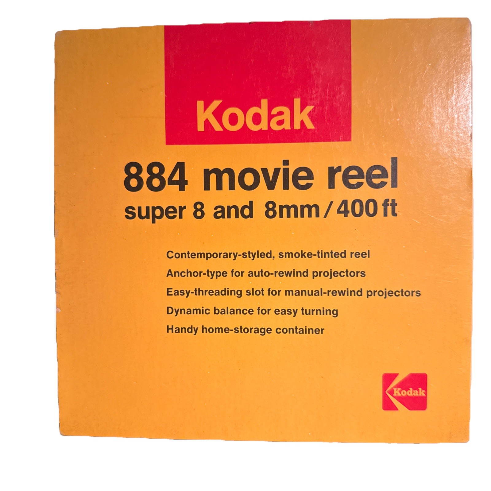 Kodak 884 Super 8 & 8mm Movie Reel, 400ft, Empty Reel w/ Box New