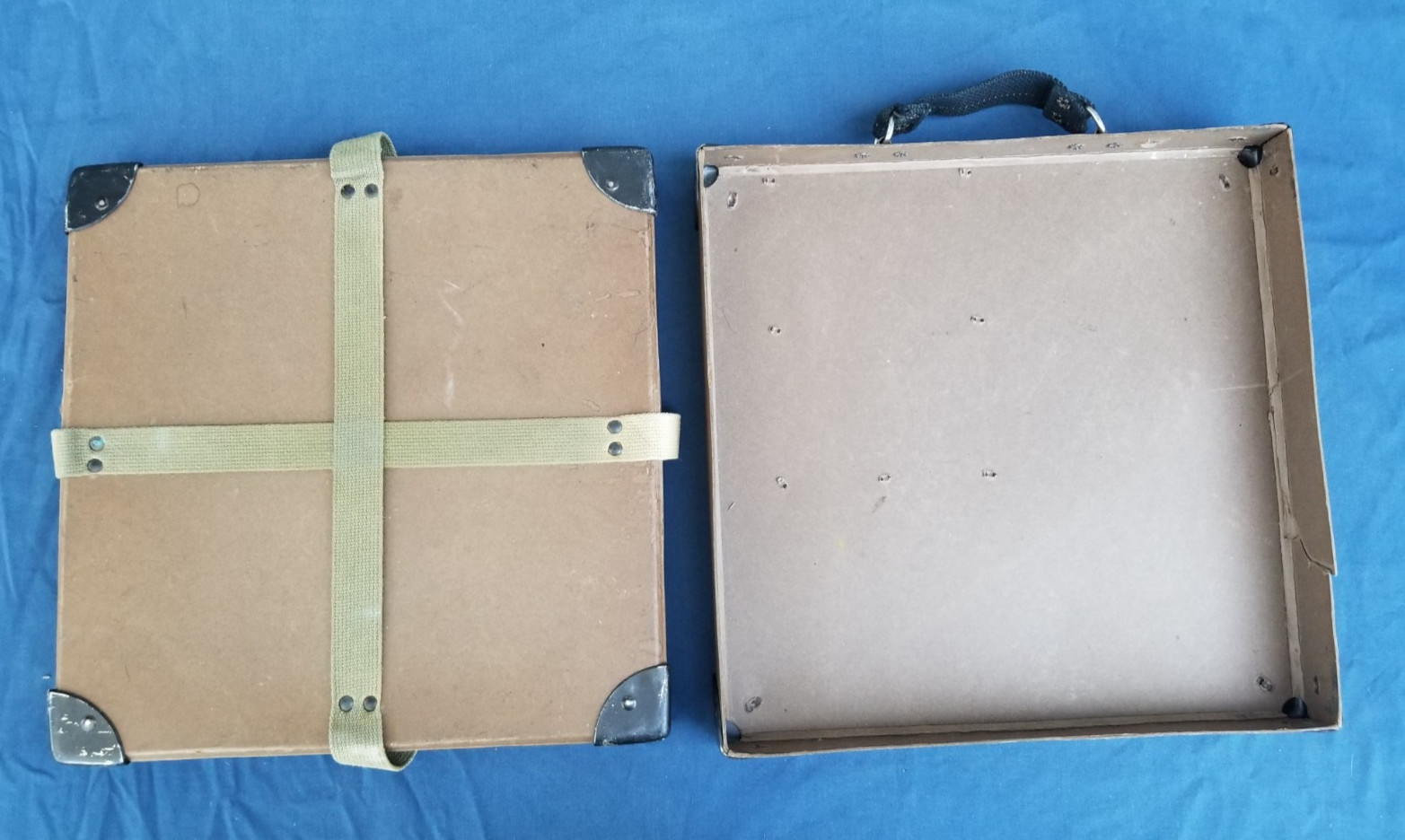VINTAGE Film Reel Canister Case Shipping Box Mailer Metal Edges 16mm