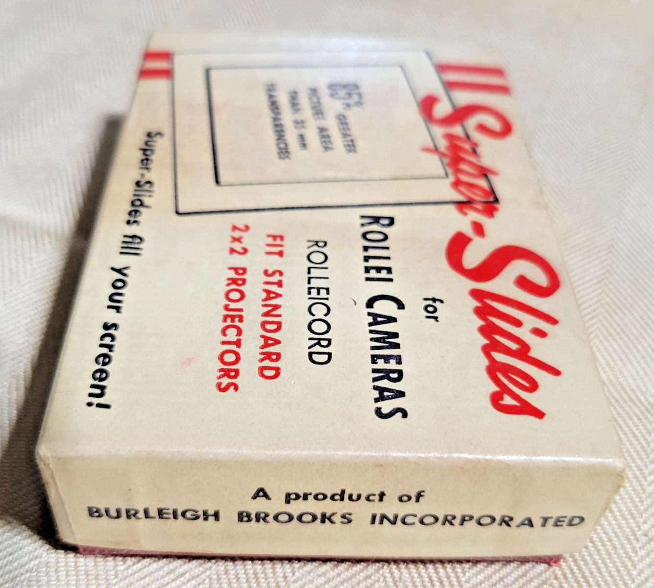 vtg 27 Super-Slides for Rollei Cameras Rolleiflex 2×2 85% greater picture area