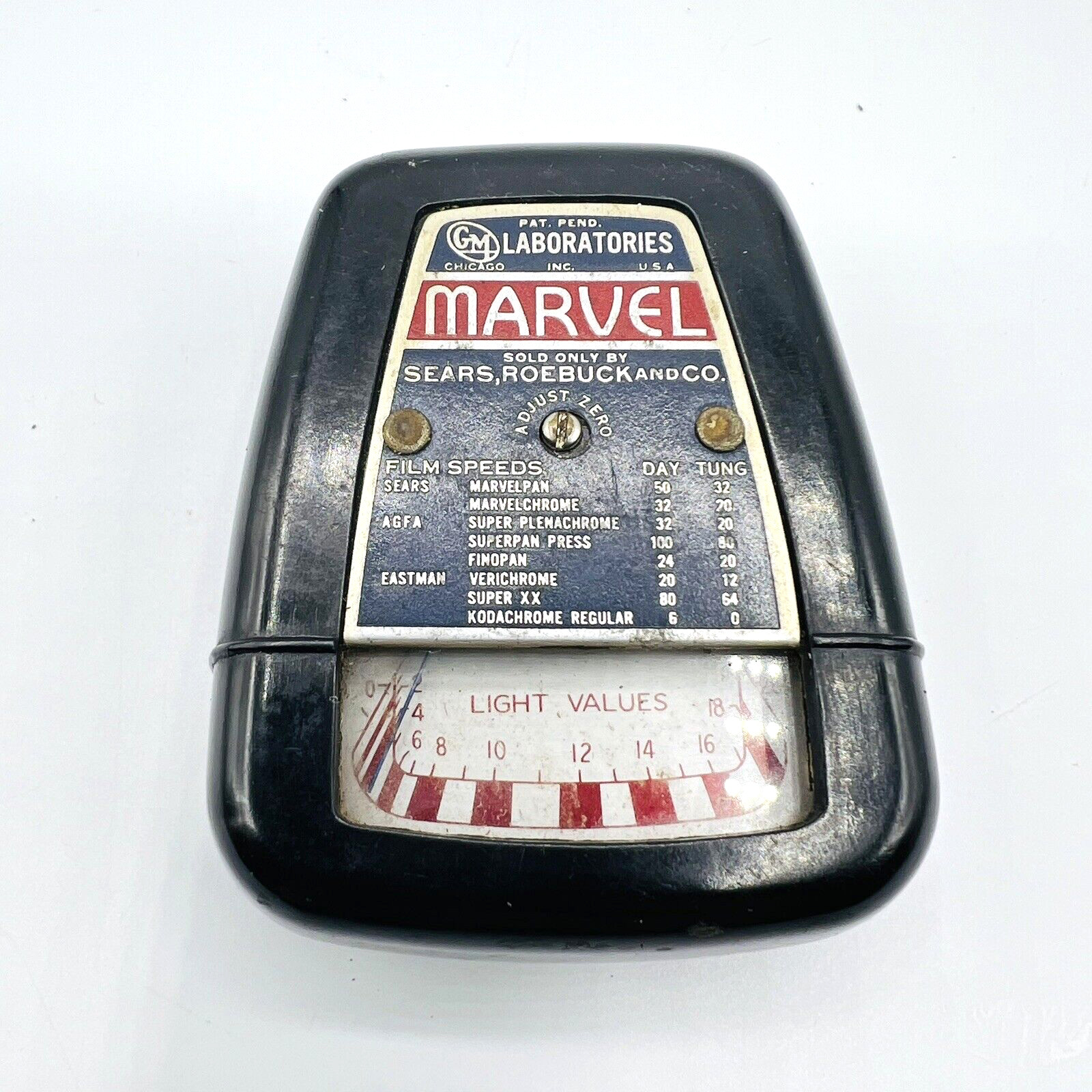 Vintage Marvel Exposure Meter M Laboratories Sears Roebuck Camera Light Meter