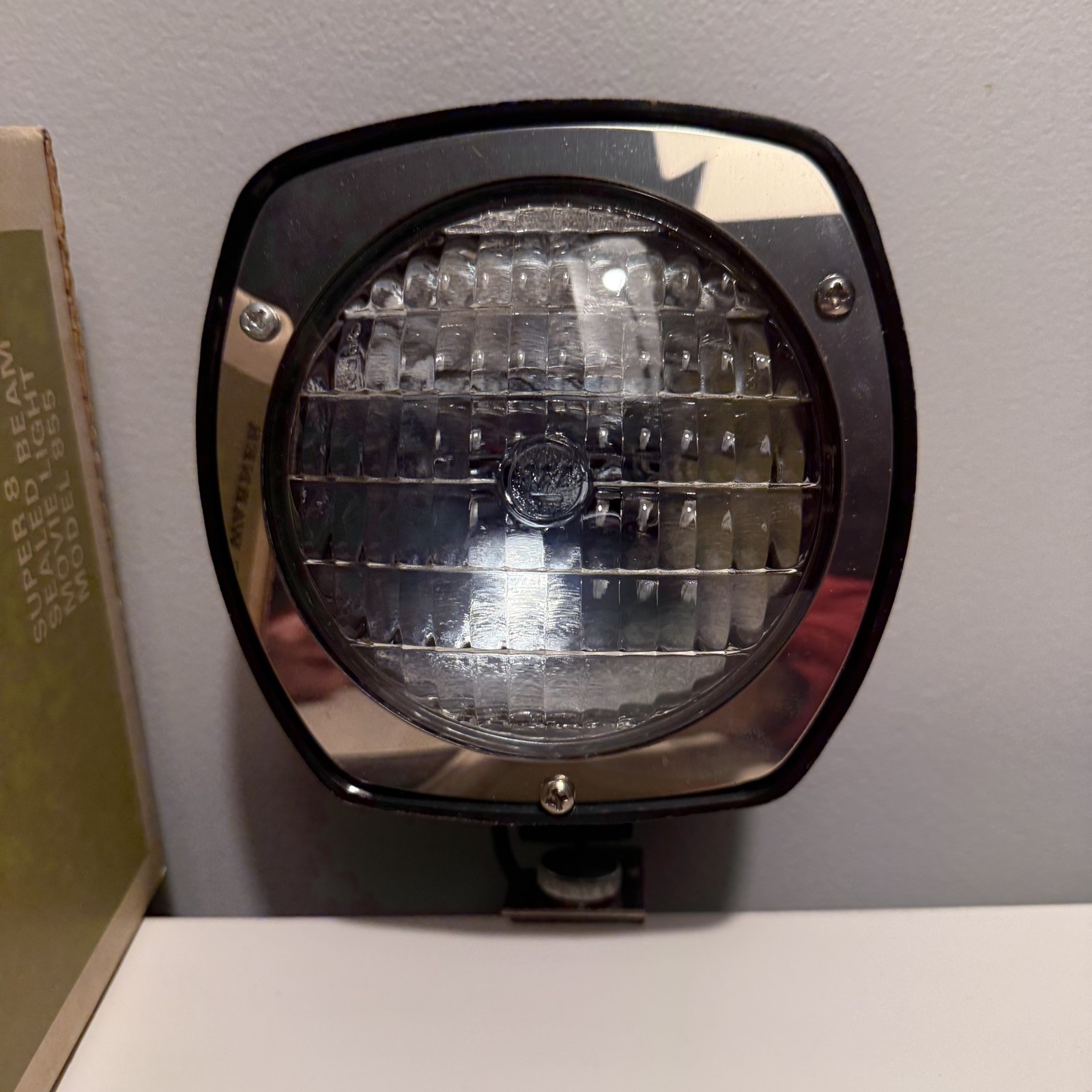 Vintage Super 8 Movie Light Model 855 w/ Box Atlas Warner Sealed Beam Works!