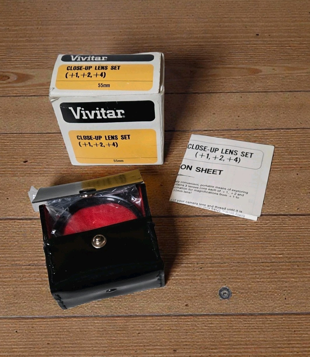 Vintage Vivitar 52MM Close Up Lens Set +1 +2 +4 Japan NOS Sealed Lenses