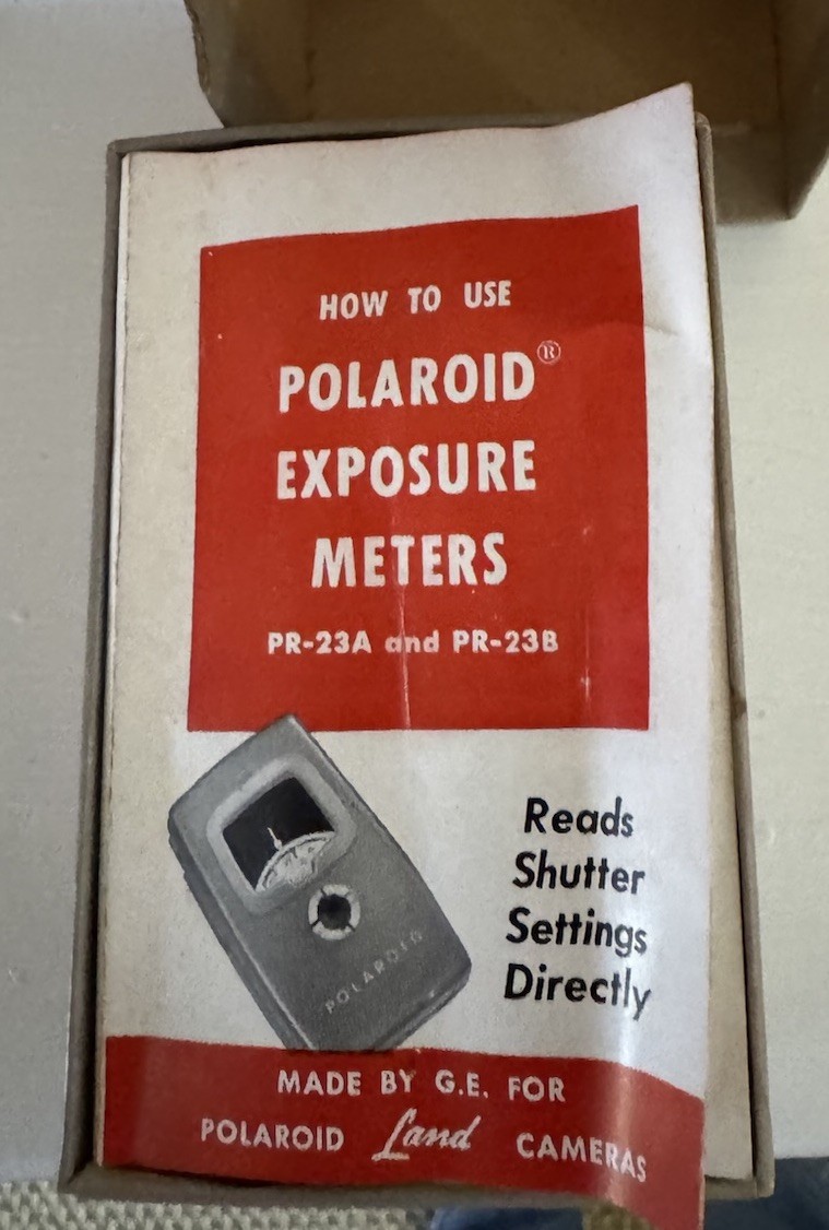 Vintage Polaroid Exposure Meter PR-23B w/ Box & Manual EV Scale