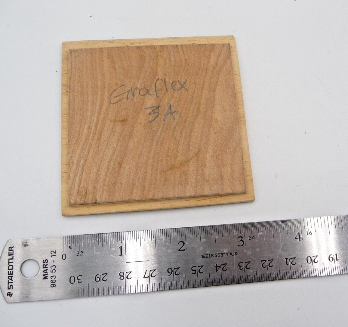 undrilled 3A Graflex wooden lens board, 83x83mm or 3.25×3.25 inch