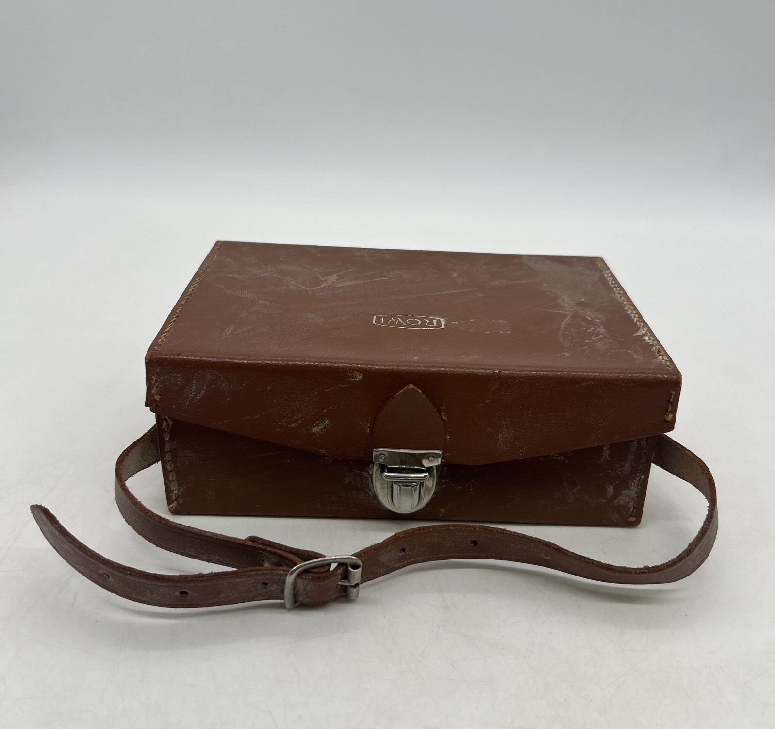 Vintage ROWI Camera Gear Stand Mounting Accessories W/Hard Leather Case Germany