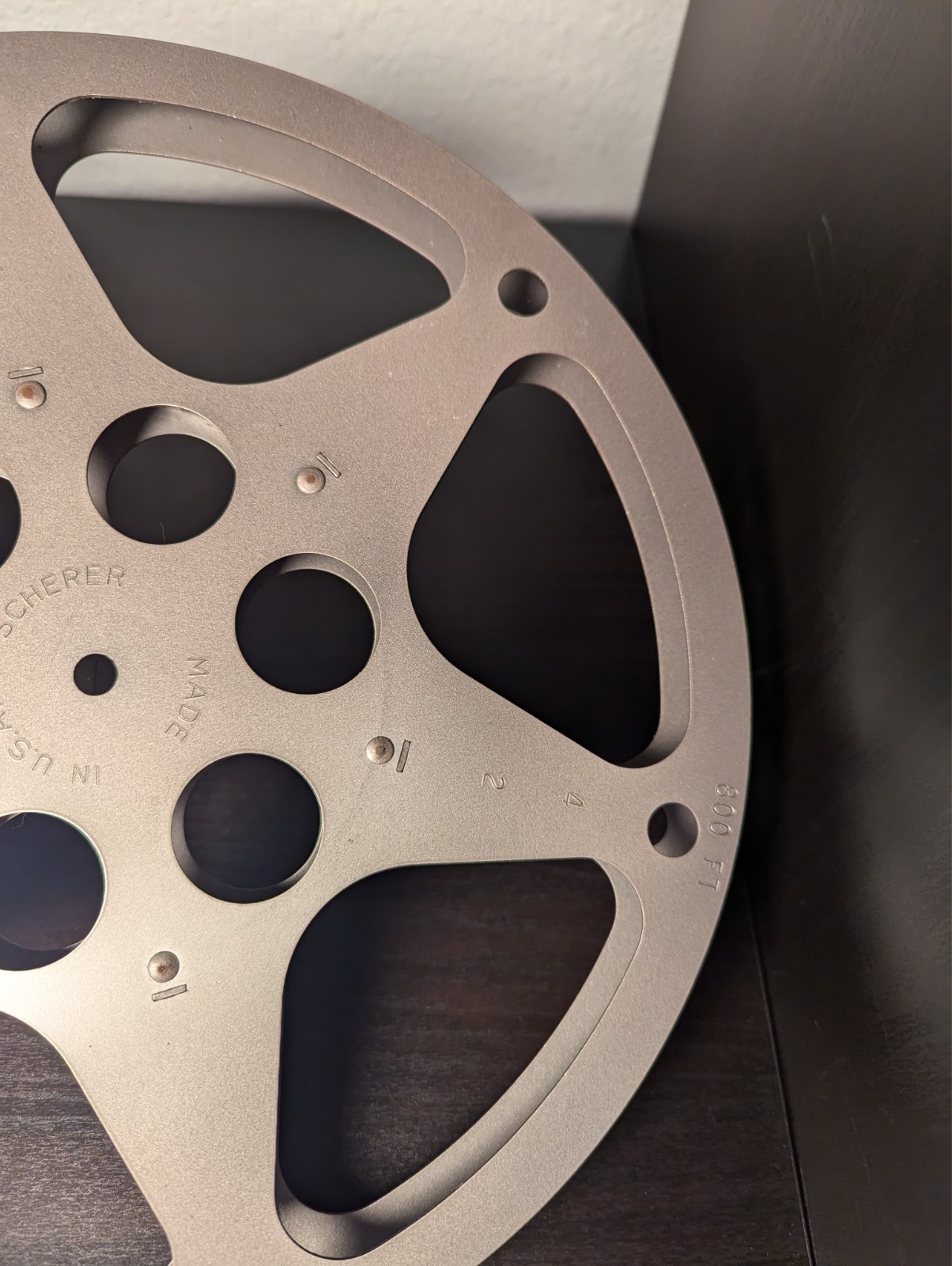 SCHERER 800′ 16MM FILM REEL 800ft cap – Made In USA – See Video