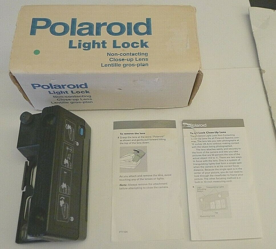 Polaroid Spectra Light Lock Non-Contacting Close-up Lens +Box & Instructions BB