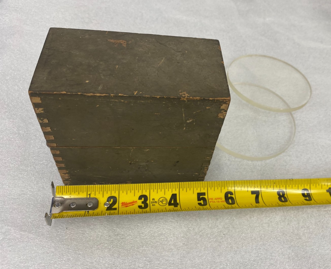 WW2 K-21 camera Filter box w/ 2 clear filters military (for graflex)