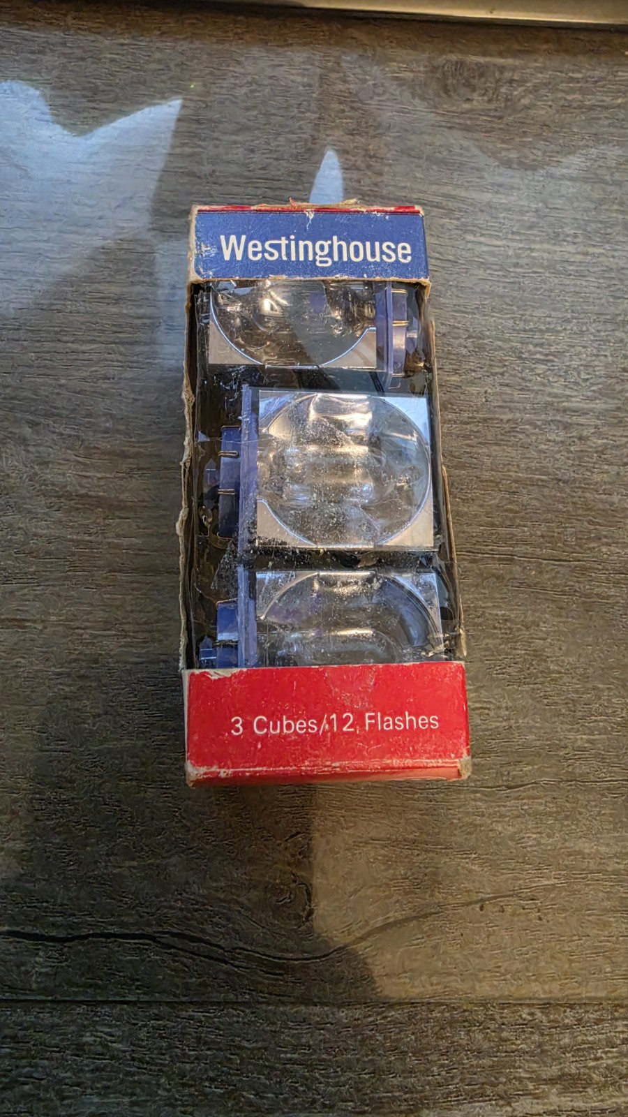 3 Blue Westinghouse Flash Cubes 12 Flashes (B15) Unused but Old Stock