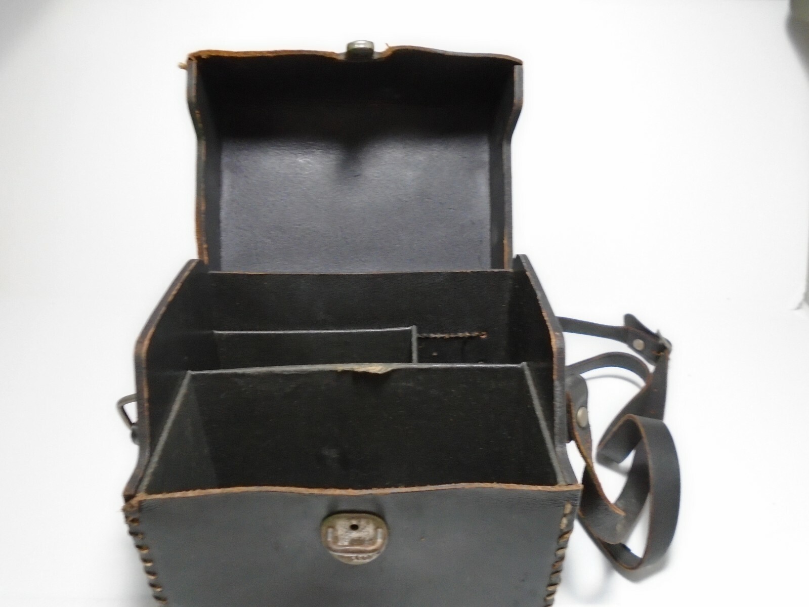 Vintage Bell & Howell Leather Camera Case with Adjustable Strap 6.25″ x 6″ x 4″