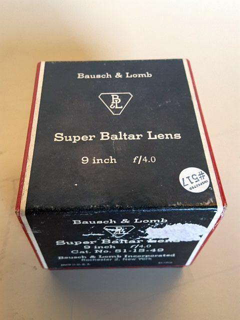 Super Baltar Lens, Bausch & Lomb, 9 inch, F/4.0, #51-15-49