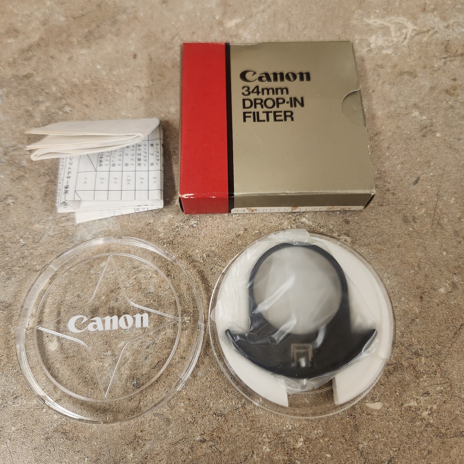 Canon 34mm Drop In Gelatin Filter holder for 1978 Canon 300mm f4 FD lens – READ