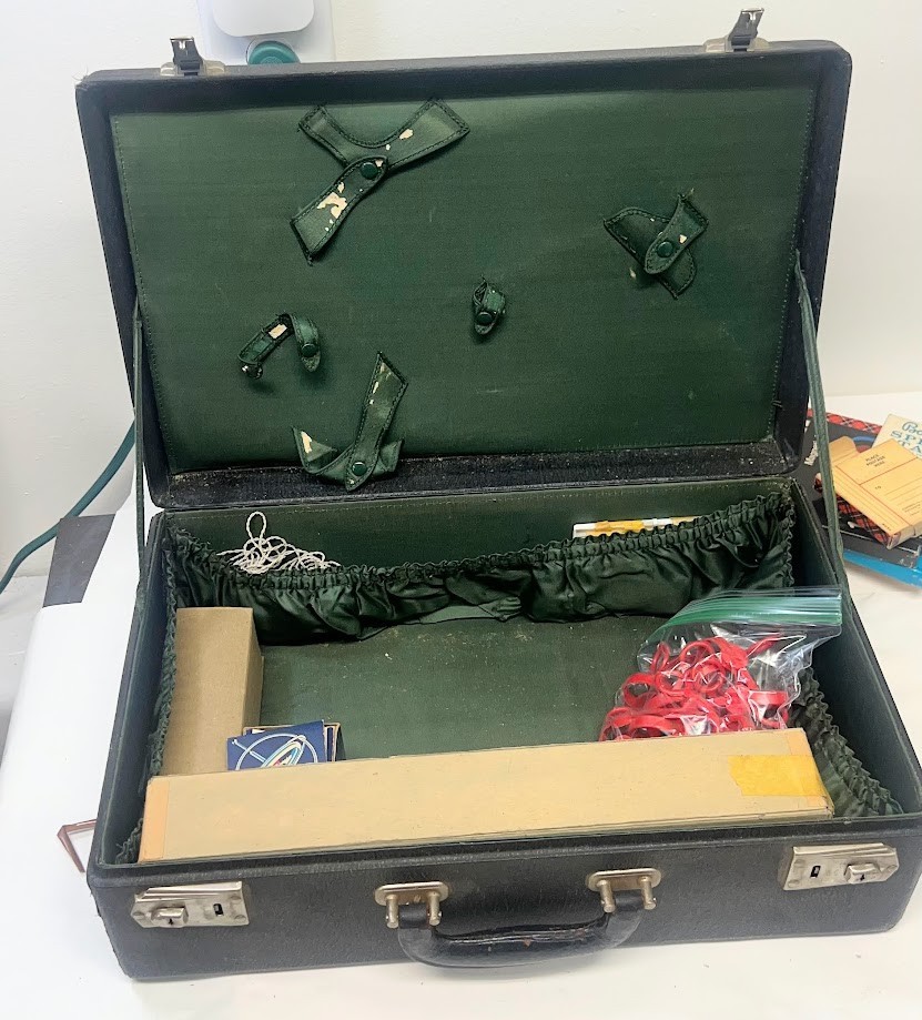 Vintage case filled with vintage Photography accessories / equipment Kodak Scotc