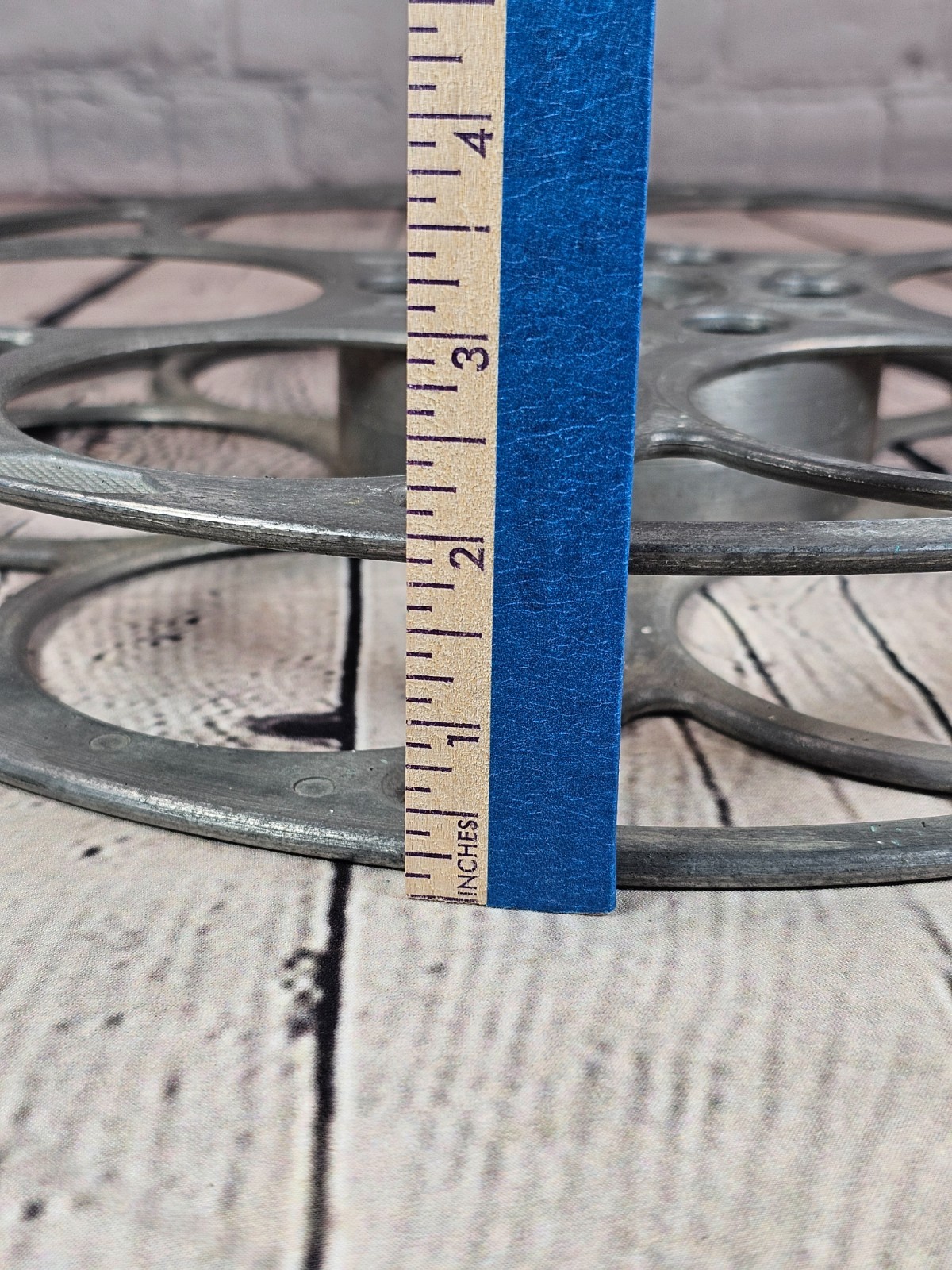 Vtg Goldberg Bros 15″ 35mm Cast Aluminum Movie Film 6 Hole Reel Denver 20 Min #1