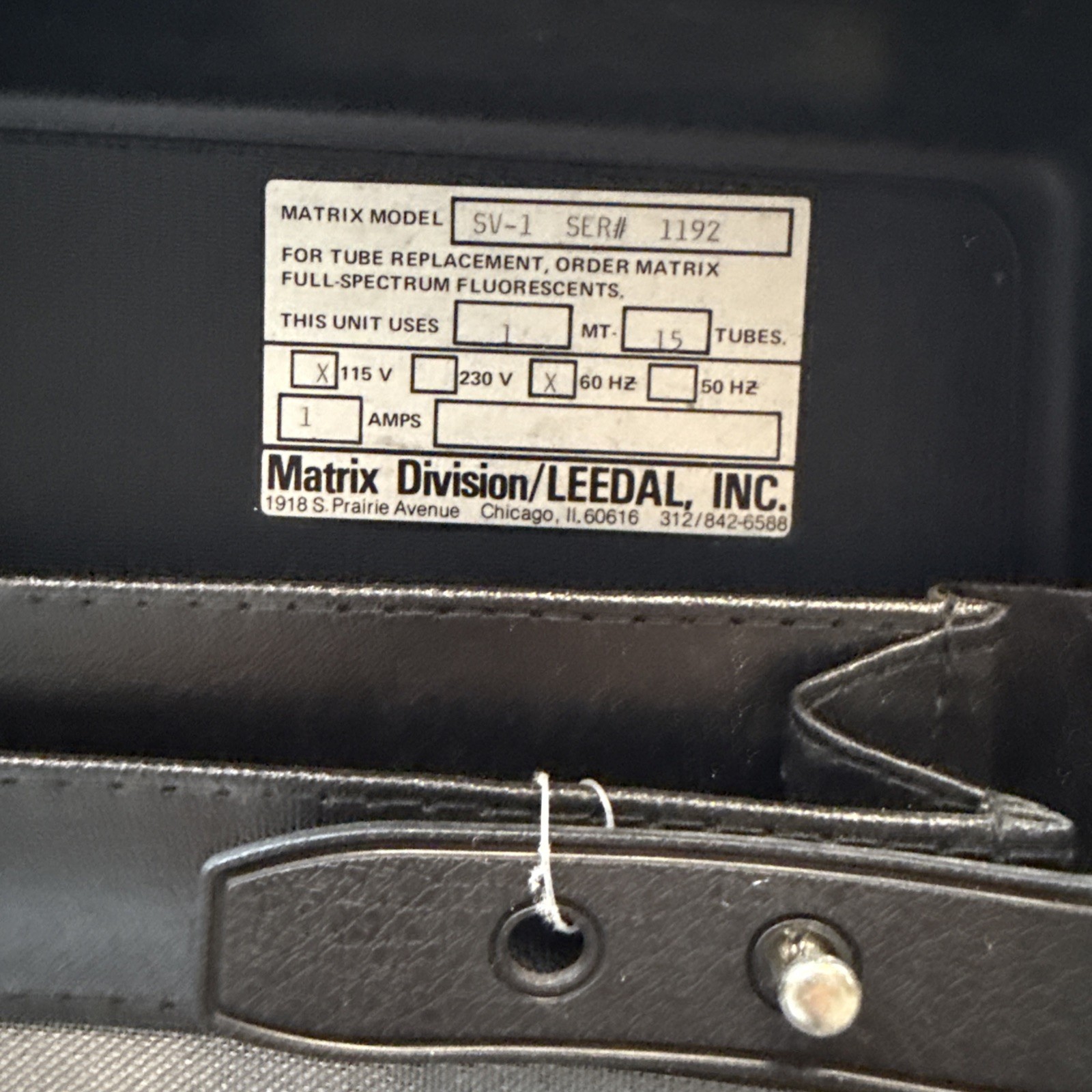 Matrix Leedal Tattoo Lightbox Photography Briefcase SV-1 Samsonite RARE