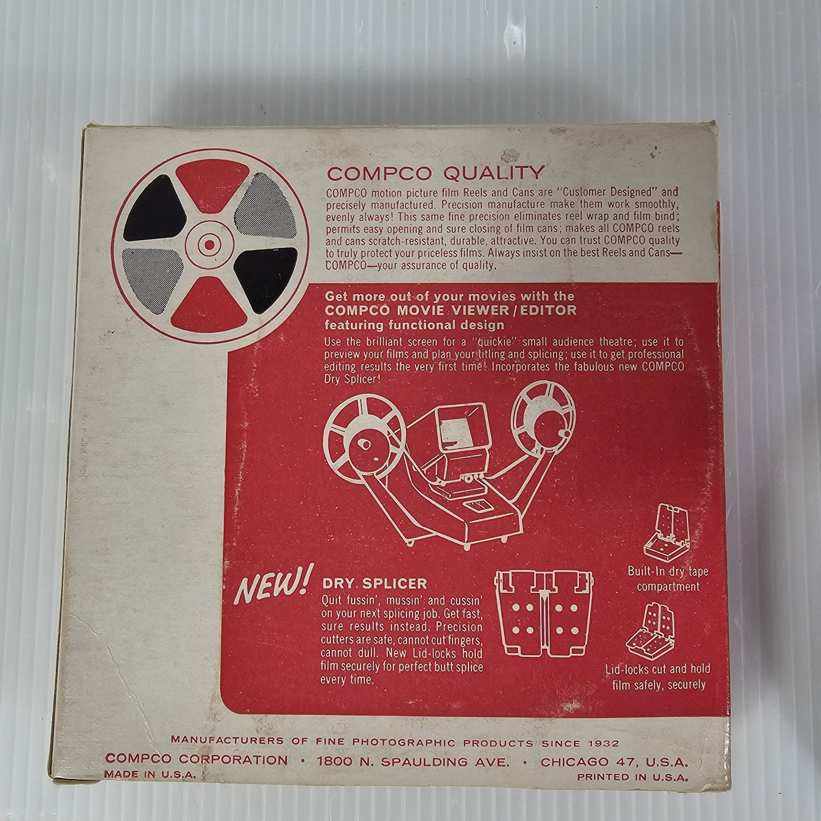 Vintage Compco Custom Film Can 8 mm Model 1374,Empty Can