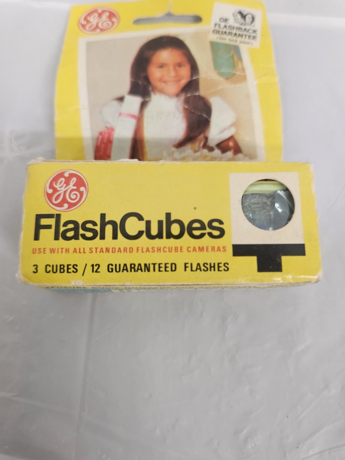 GE Flashcubes Original Box Set Of 3 Cubes 12 Flashes Vintage