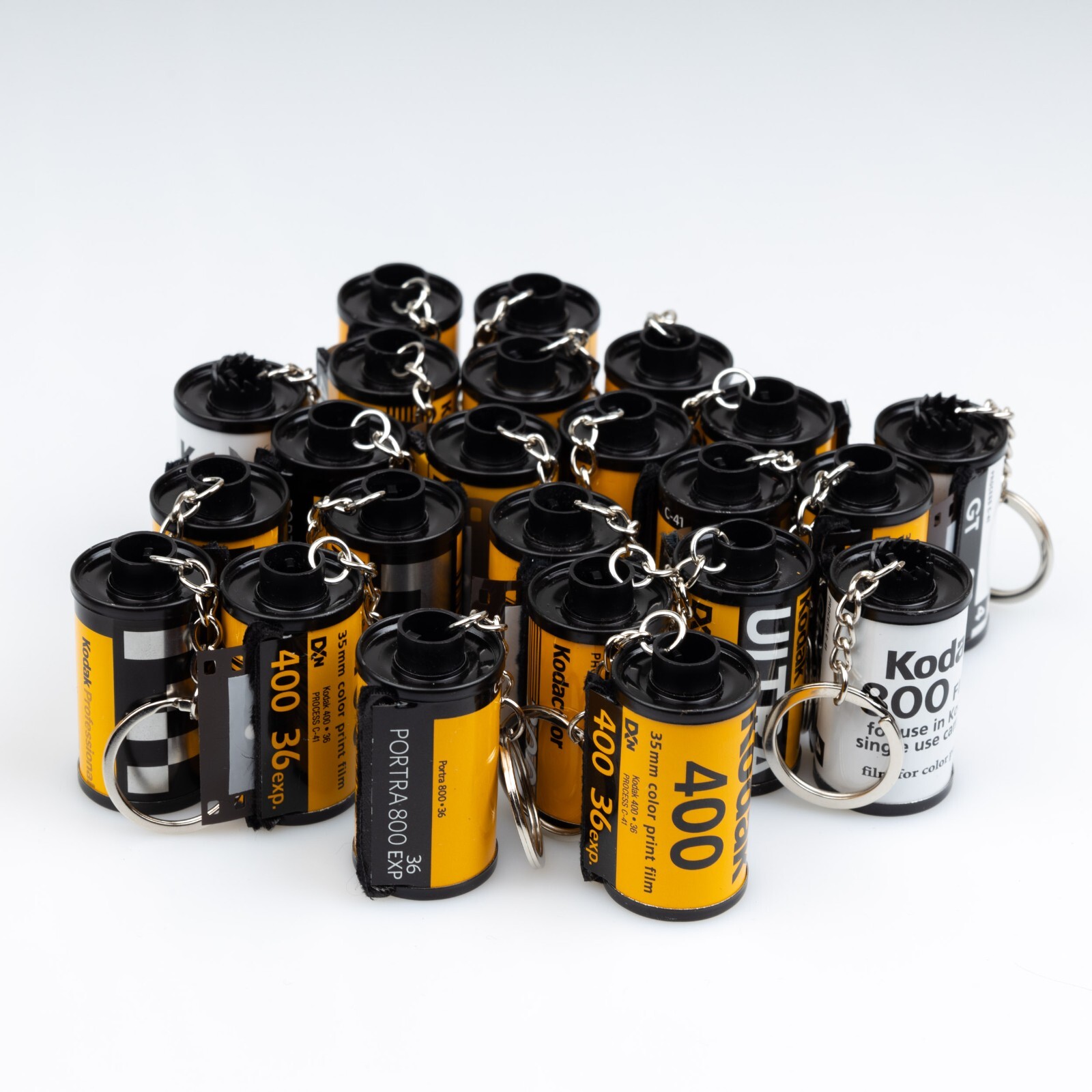 1pc Kodak Fujifilm Agfa Cinestill Ilford Keychain 35mm Film Canister Keyring