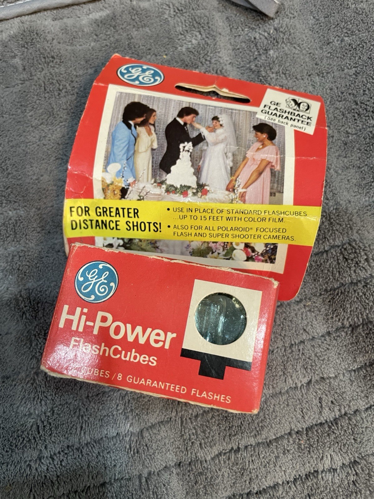 Vintage GE Hi-Power Longshot Flash Cubes Box of 2 Cubes-8 Flashes
