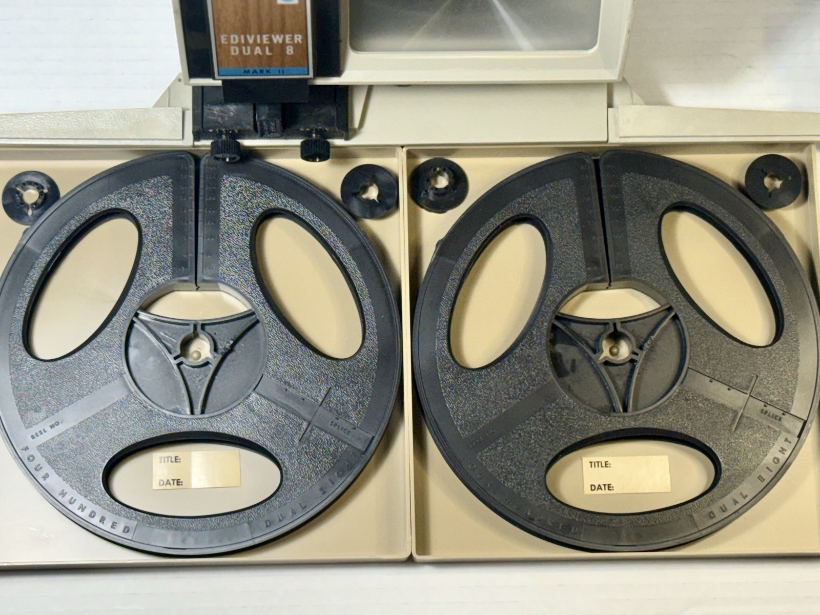 VTG Baia Dual 8 Super 8 8mm Film Editor Viewer Light Box Works Complete In Box
