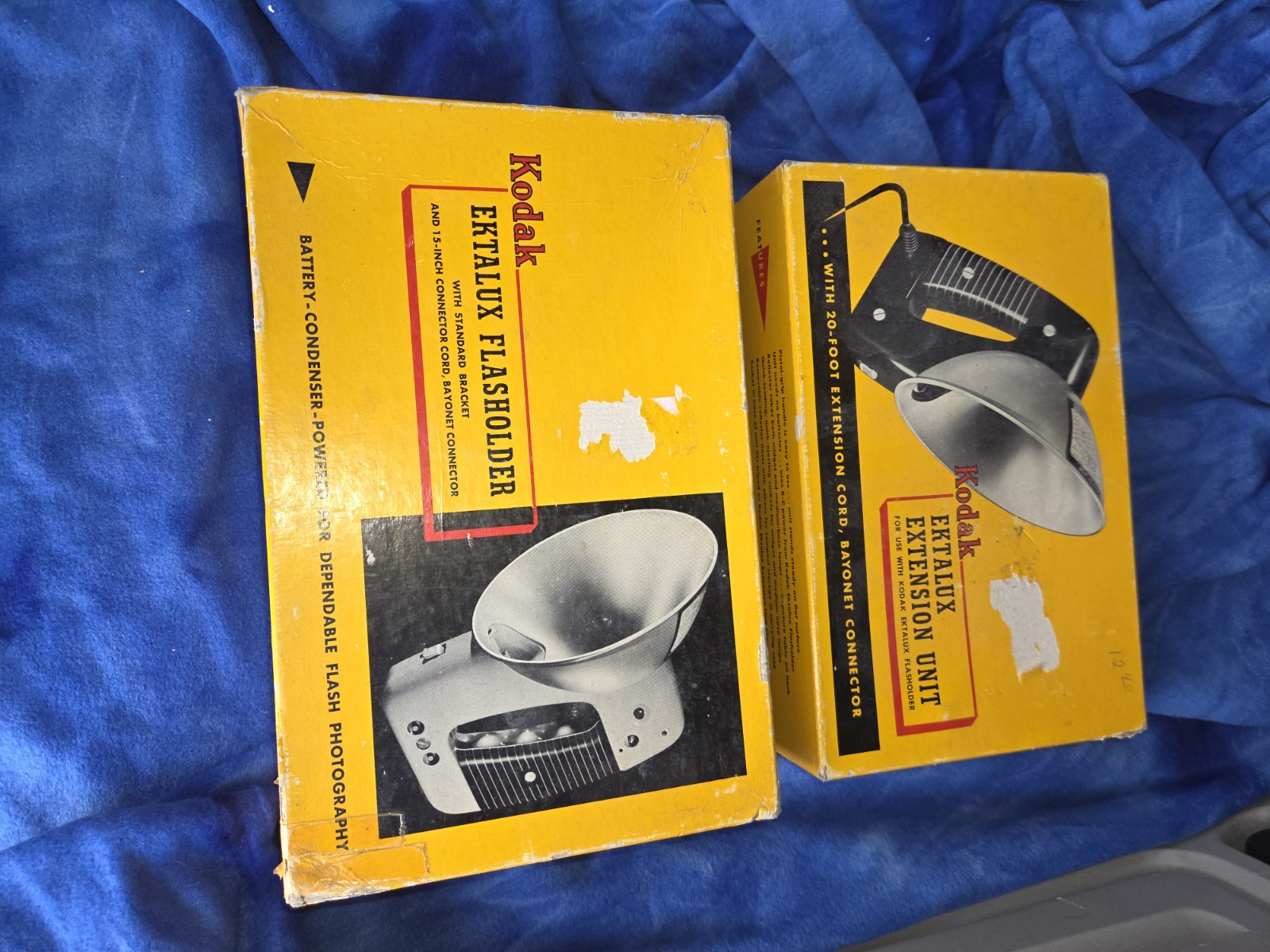 Vintage KODAK Ektalux Flash Hokder And Extension Unit Rare HTF Dou Original Box