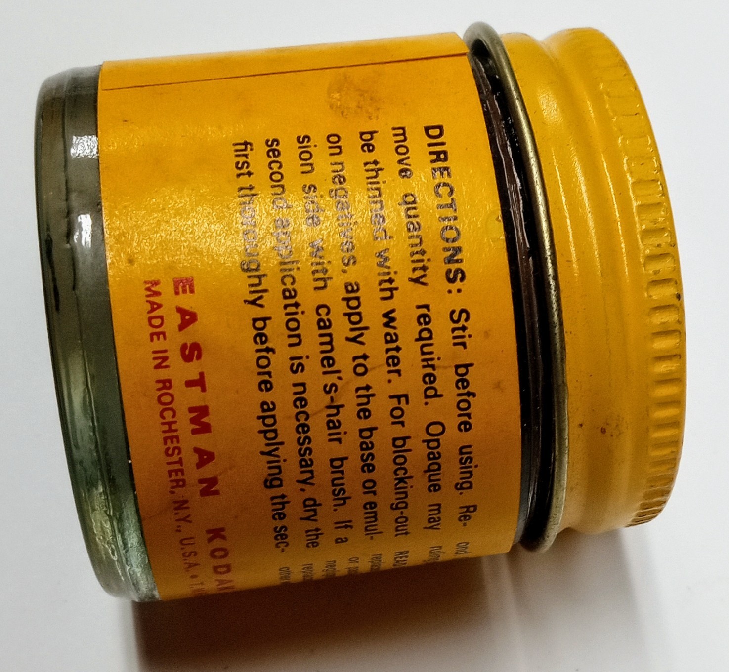 Vintage Eastman Kodak Jar of Opaque Black